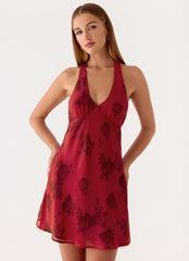 Magnolia Mini Dress - Cherry Rose