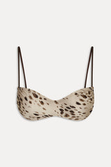X Jennie Magnolia Satin Bikini Top - Marrakesh