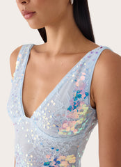 Maral Sequin Mini Dress - Blue