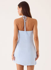 Martine Halter Mini Dress - Blue