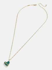 Reversible 14K Gold Custom Heart Necklace - Gold/Pavé