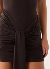 Myrhee Mini Dress - Chocolate