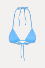 Nick Triangle Halter Bikini Top - Azure