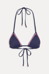 Nick String Triangle Bikini Top - Midnight Bloom