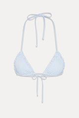 Nick Ruffle Triangle Bikini Top - Saltwater Stripe
