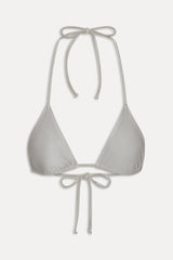 X Jennie Nick Satin Bikini Top - Moon