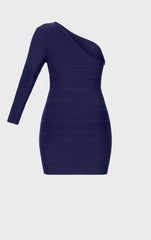 Asymmetrical L/S Mini Dress