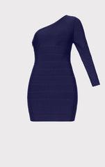 Asymmetrical L/S Mini Dress