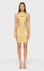 Foil Strappy Mini Dress