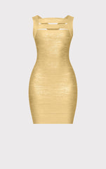 Foil Strappy Mini Dress
