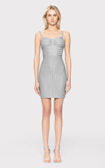 Lurex Eyelash Sweetheart Dress