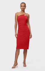 Strappy Jersey Midi Dress W Crystal Trim