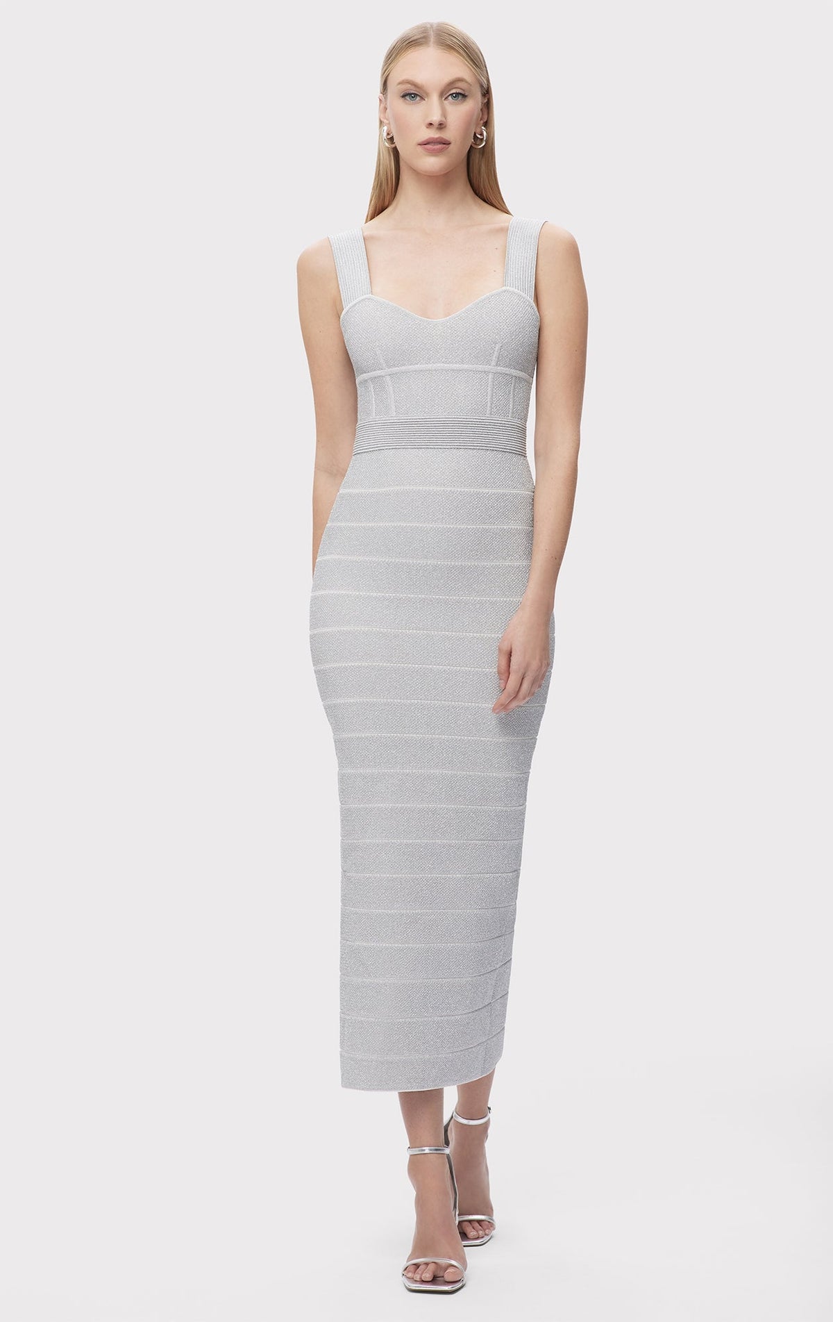 Textured Lurex Sweetheart Gown