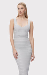 Textured Lurex Sweetheart Gown