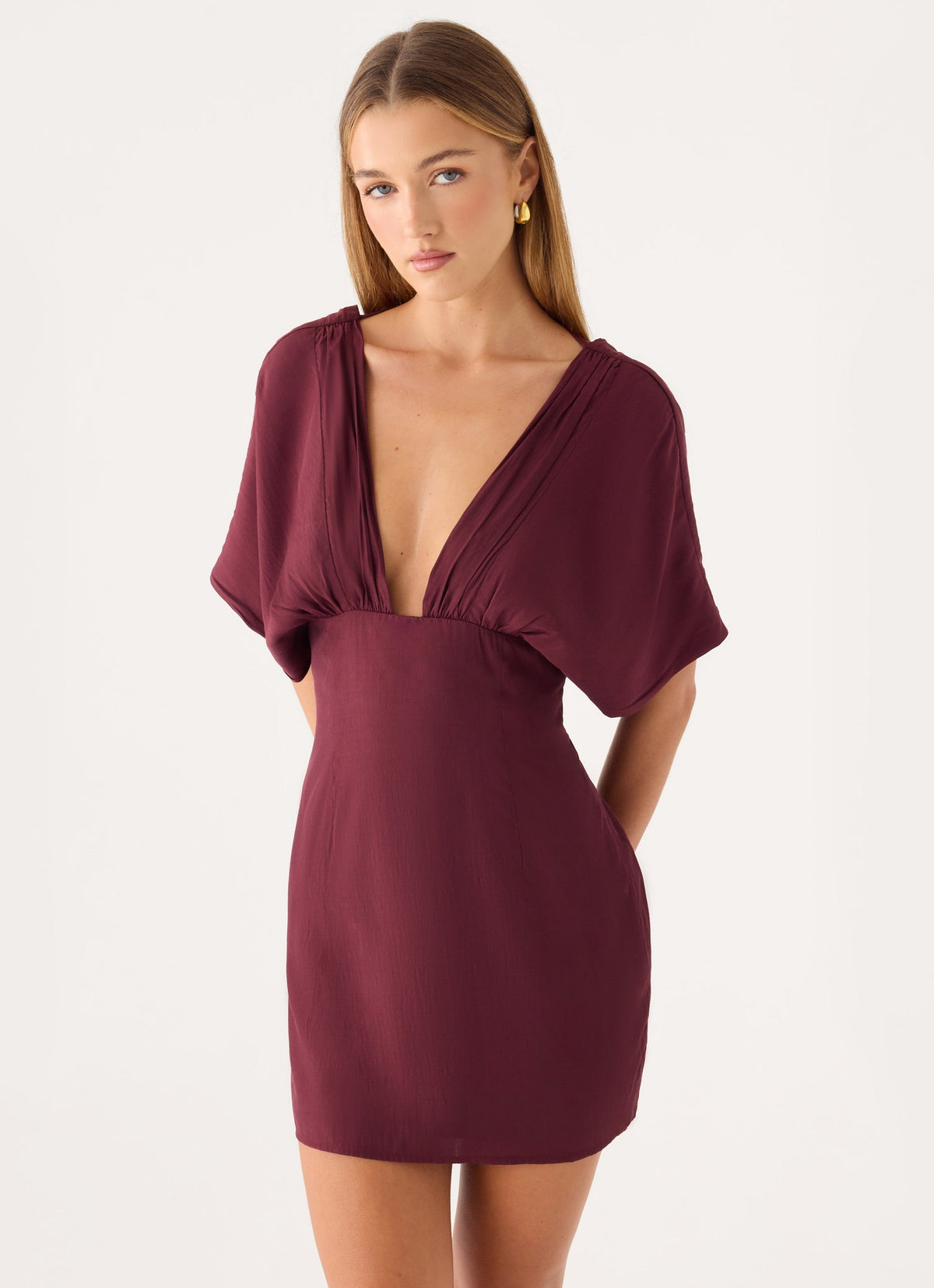 Only For You Mini Dress - Burgundy