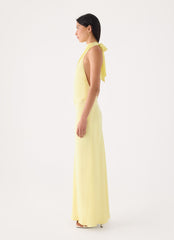 Oria Halter Maxi Dress - Yellow