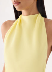 Oria Halter Maxi Dress - Yellow