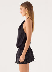 Parade Halter Mini Dress - Black