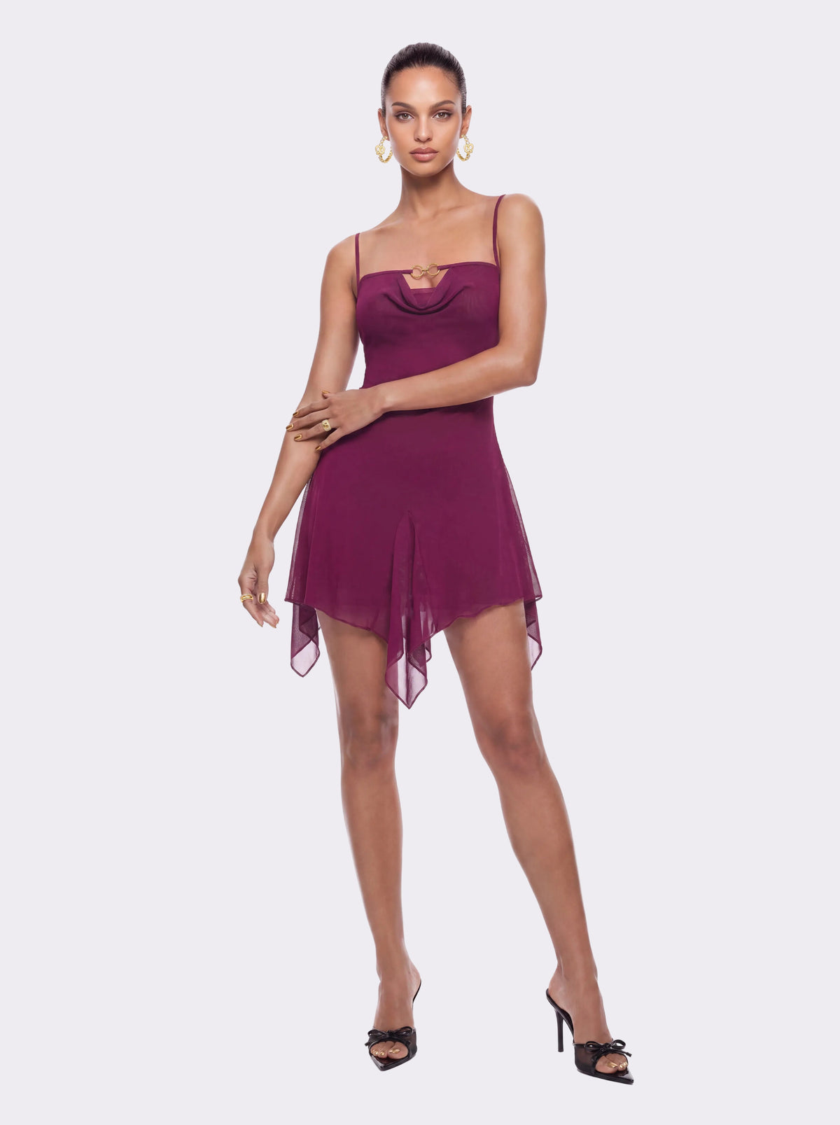 Fiora Irregular Purple Dress