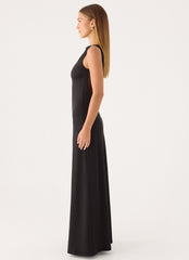 Ravelle Mesh Back Maxi Dress - Black