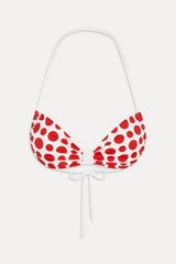 Reece Halter Bikini Top - Red Dottie