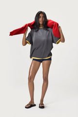 Alban Oversized Tee in Washed Charcoal