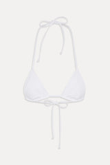 Sky Triangle Halter Bikini Top - Optic White