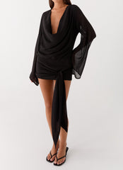 Sorrel Long Sleeve Mini Dress - Black