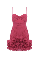 Floral Chiffon Corset Mini Dress