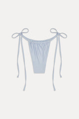 Tia Satin Skimpy Bikini Bottom - Frosting