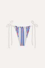 Tia Striped Skimpy Bikini Bottom - St. Tropez Stripe