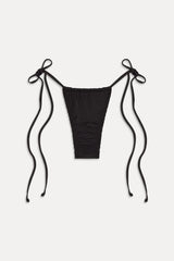 Tidal Micro String Bikini Bottom - Black