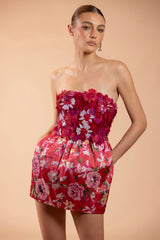Peony Dots Mini Dress (Runway)