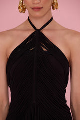 Lyria Jersey Halterneck Mini Dress