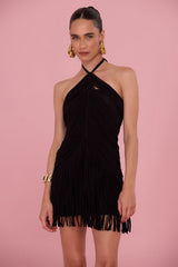 Lyria Jersey Halterneck Mini Dress