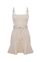 Golden Knit Mini Dress