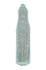 Butterfly Embroidery Maxi Dress