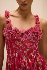 Peony Corset Maxi Dress