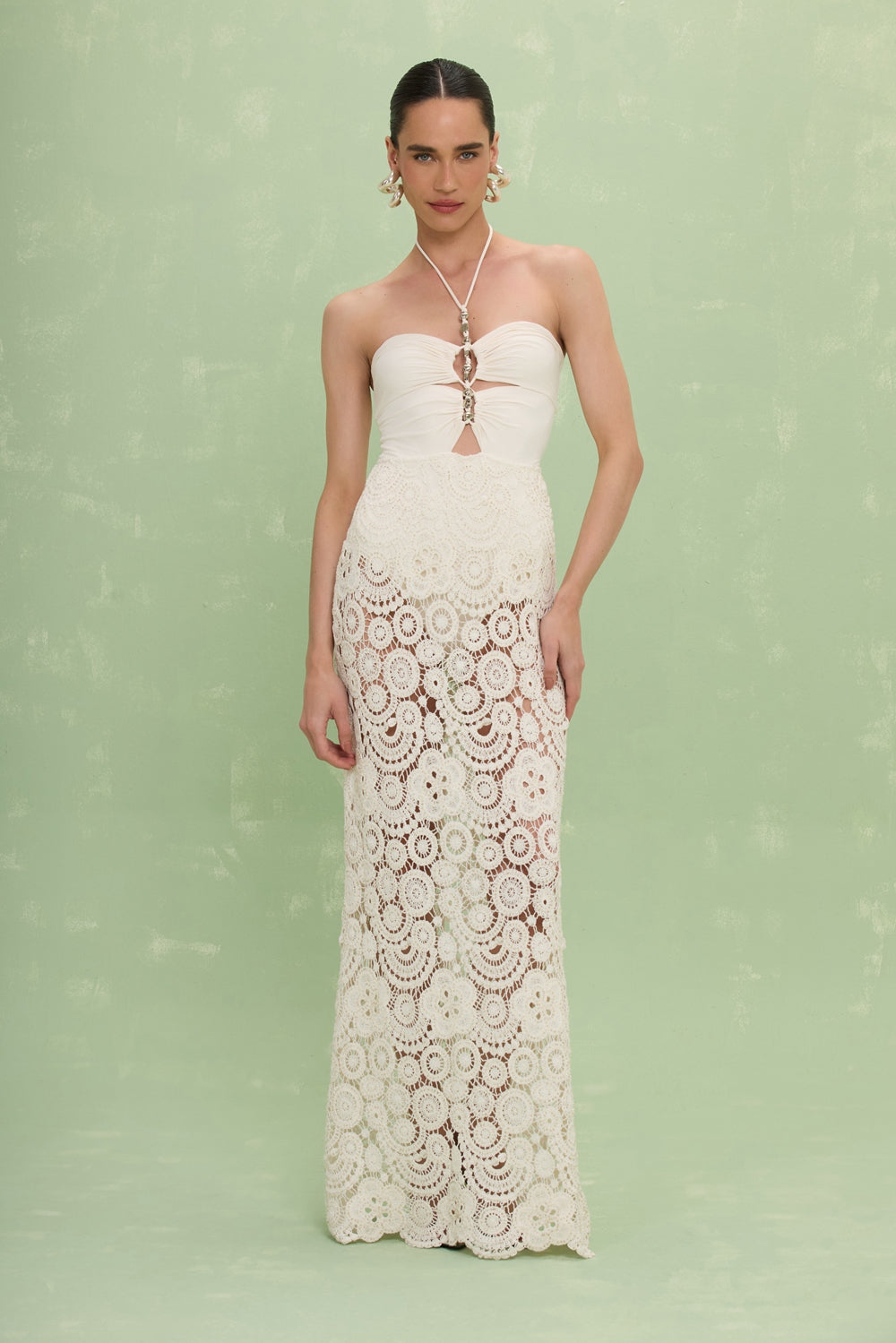 Gal Embroidery Maxi Dress