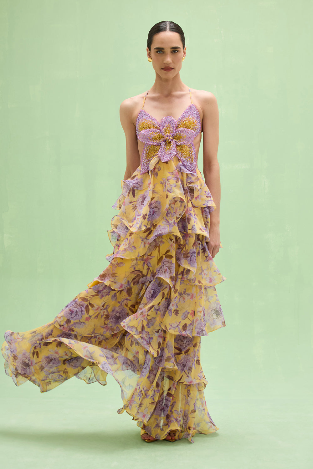 Peony Butterfly Maxi Dress