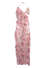 Orchid Bloom Cut-Out Beach Dress