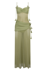 Petal Sheen Flower Beach Dress