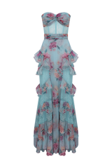 Flora Mist Bustier Maxi Dress