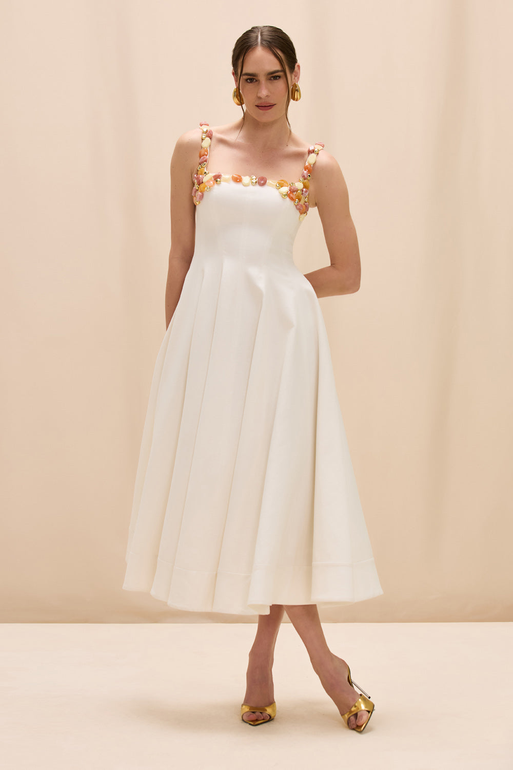 Gabriela Linen Midi Dress