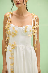 Tricoline Lotus Midi Dress