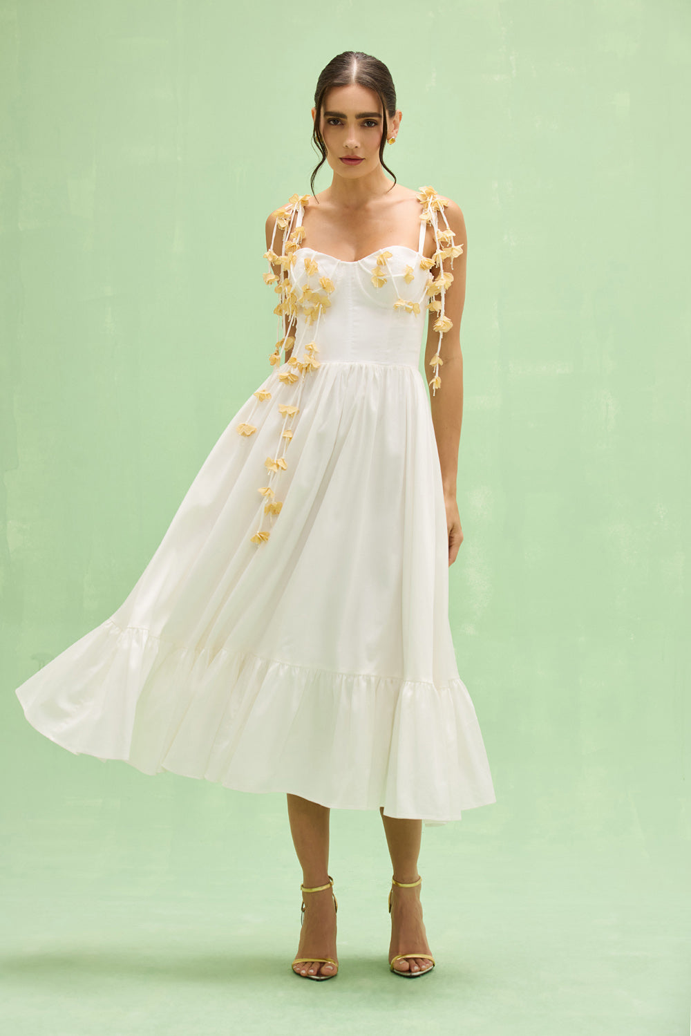 Tricoline Lotus Midi Dress