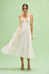 Tricoline Lotus Midi Dress