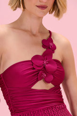Petal Sheen Beach Dress