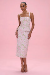 Garden Jacquard Midi Dress