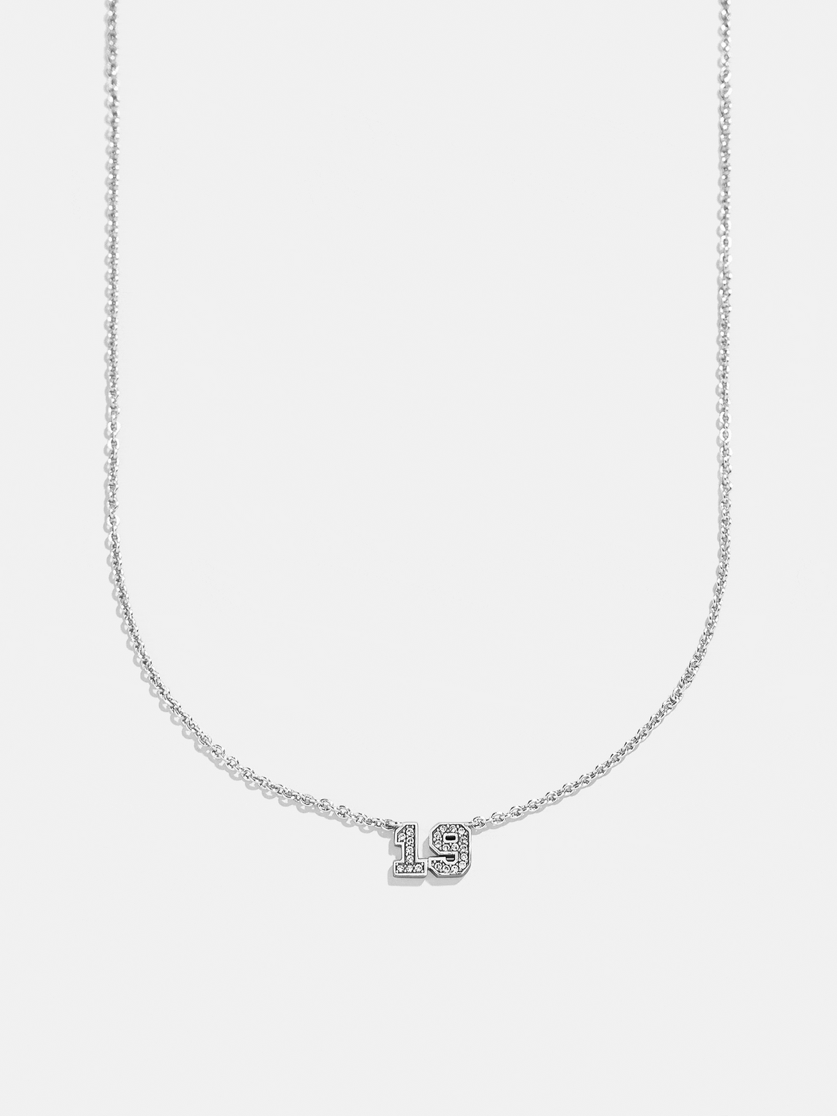 Varsity Number Custom Necklace - One Silver Station